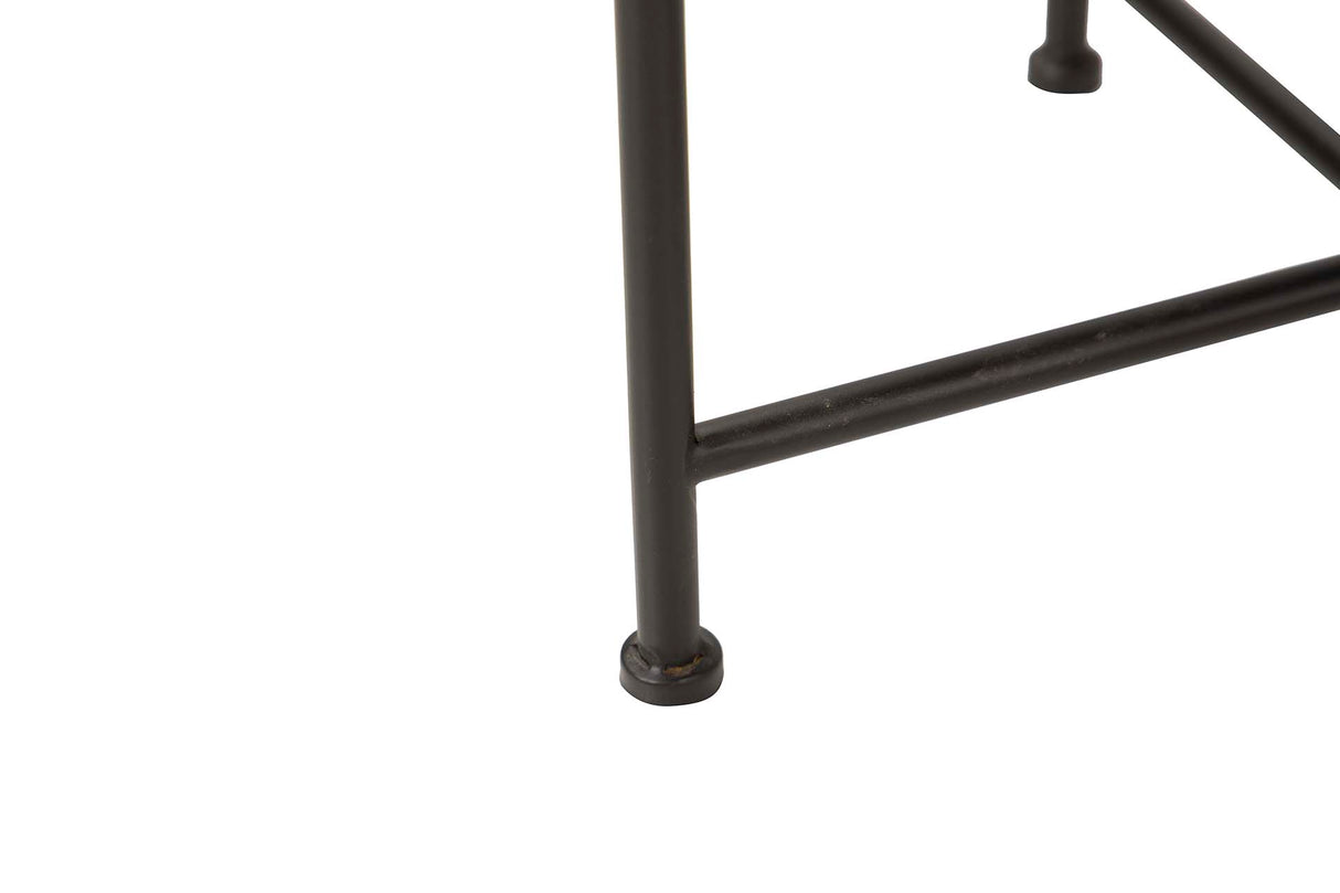 MESA AUXILIAR METAL DORADO 40x40x50 CM