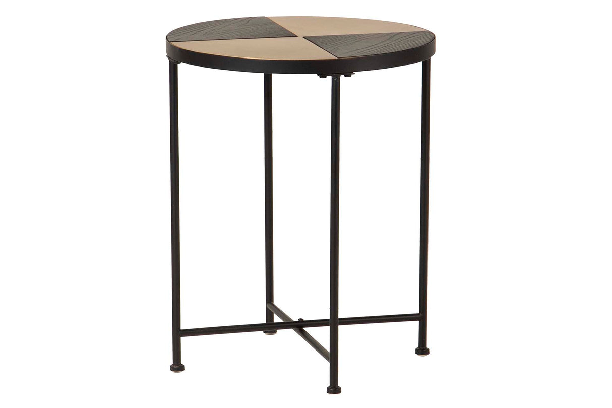 MESA AUXILIAR METAL DORADO 40x40x50 CM