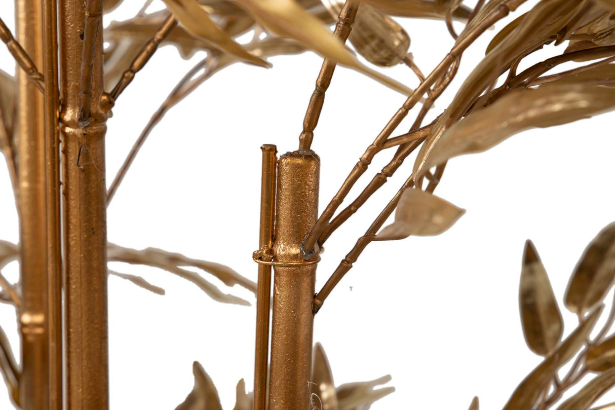 Arbre Bambu en or avec un pot de 78x51x167 cm