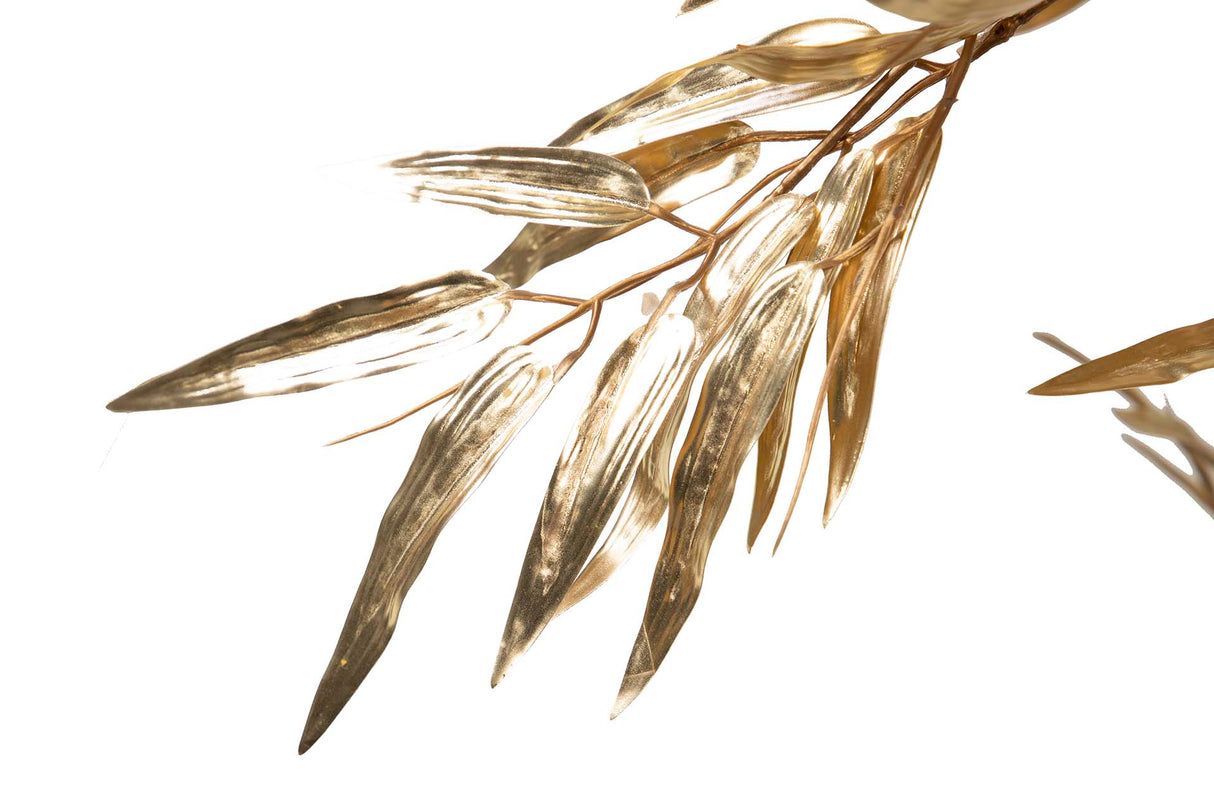 Arbre Bambu en or avec un pot de 78x51x167 cm