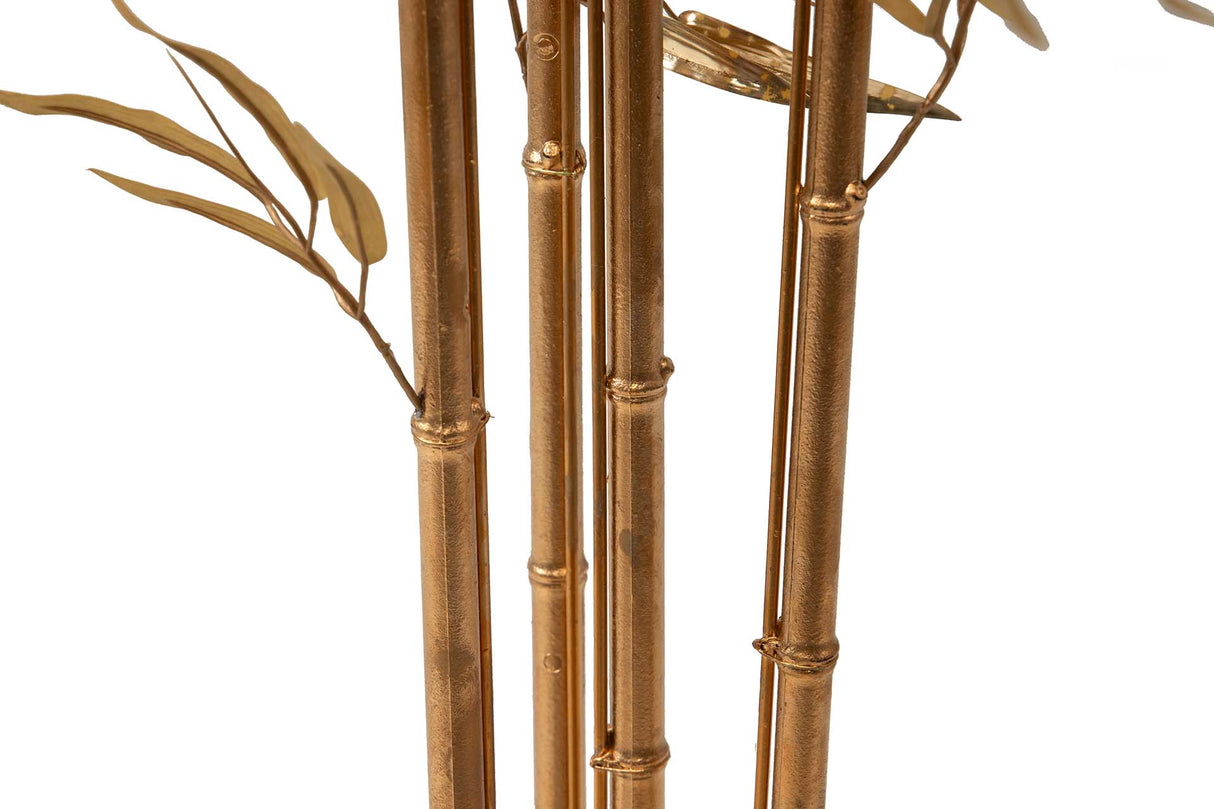Arbre Bambu en or avec un pot de 78x51x167 cm