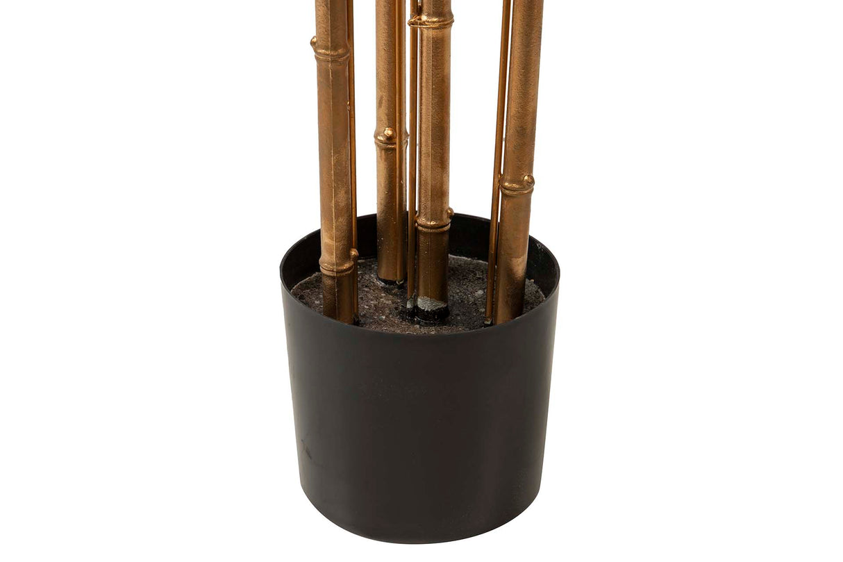 Arbre Bambu en or avec un pot de 78x51x167 cm