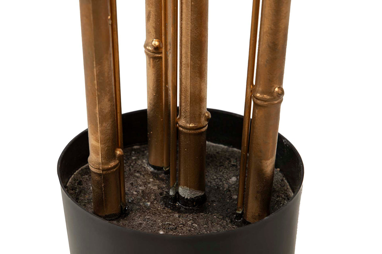 Arbre Bambu en or avec un pot de 78x51x167 cm