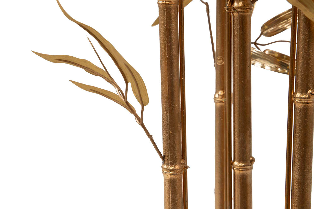 Arbre Bambu en or avec un pot de 78x51x167 cm