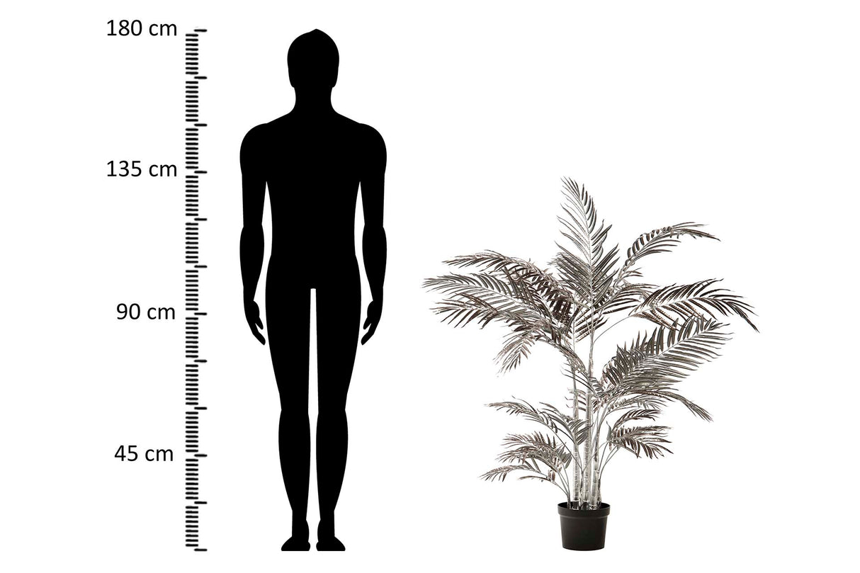 Palme gris avec un pot de 75x45x135 cm