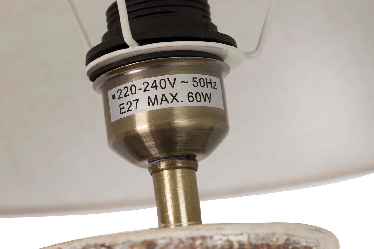 Graue Keramik -Desktop -Lampe 40x40x65 cm