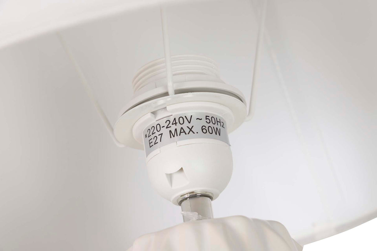 Lampada da scrivania in ceramica bianca 30x30x49 cm