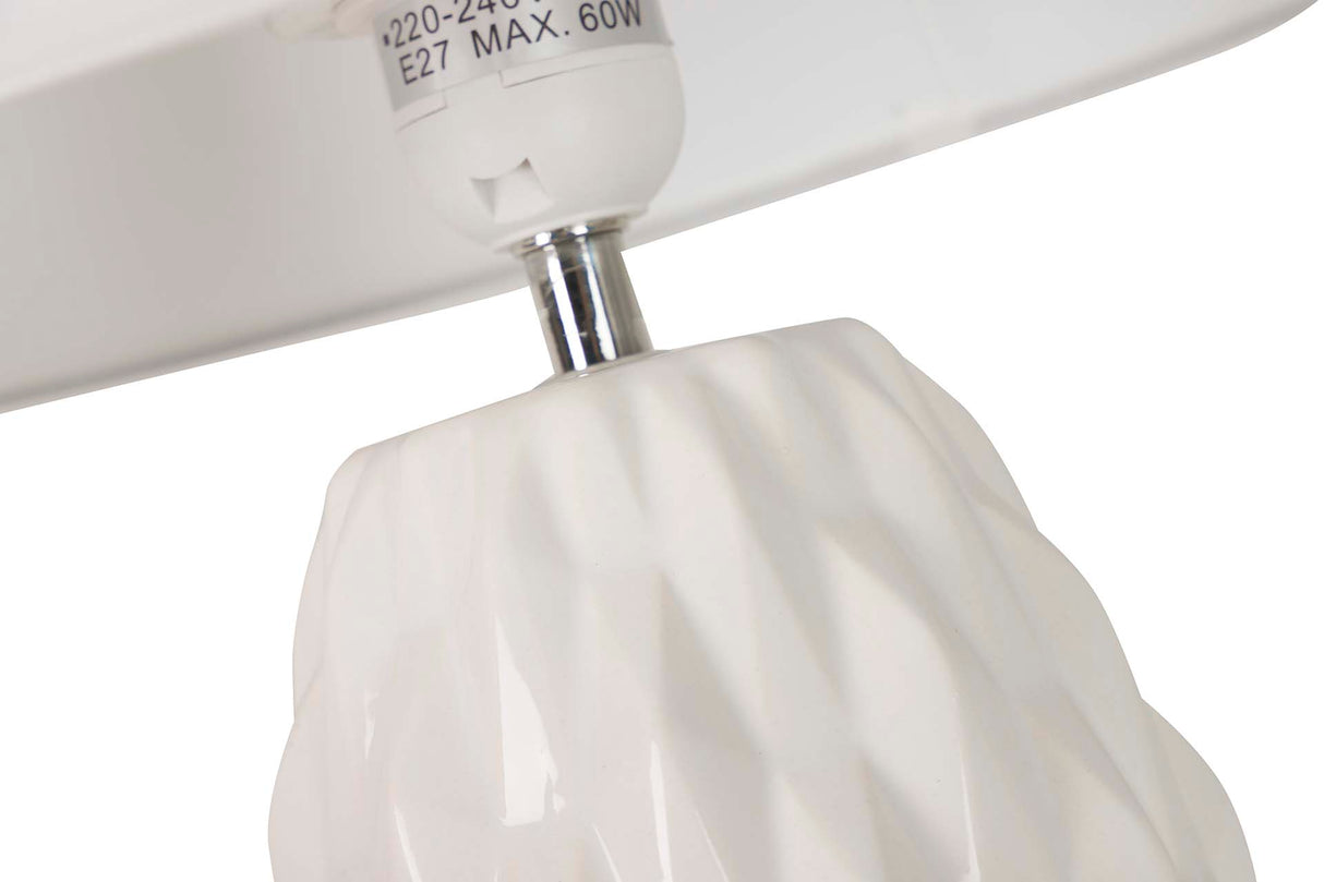 Lampada da scrivania in ceramica bianca 30x30x49 cm