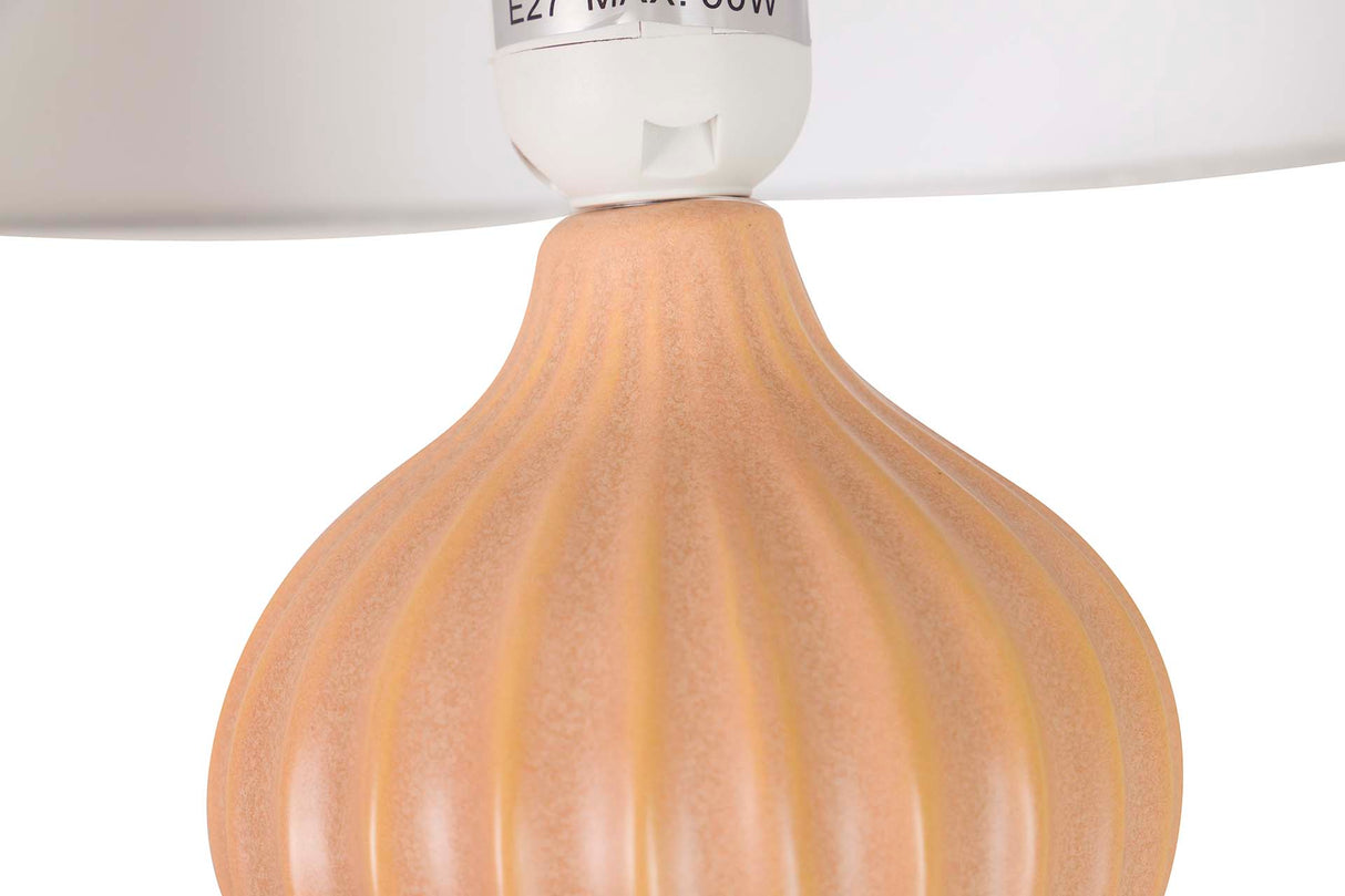 Lampada da scrivania in ceramica arancione 30x30x50 cm