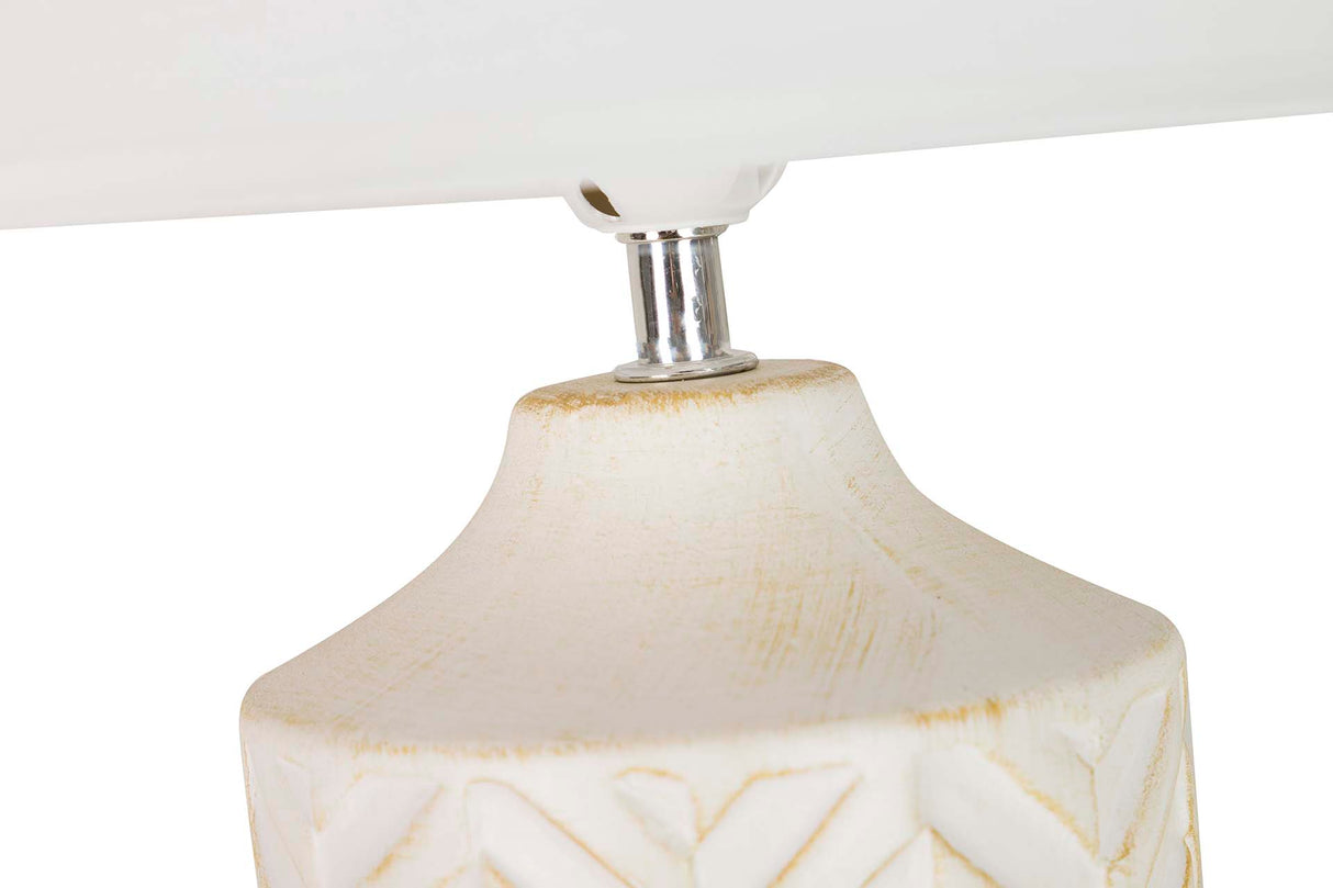 Beige 28x28x42 cm Keramikschreibtischlampe