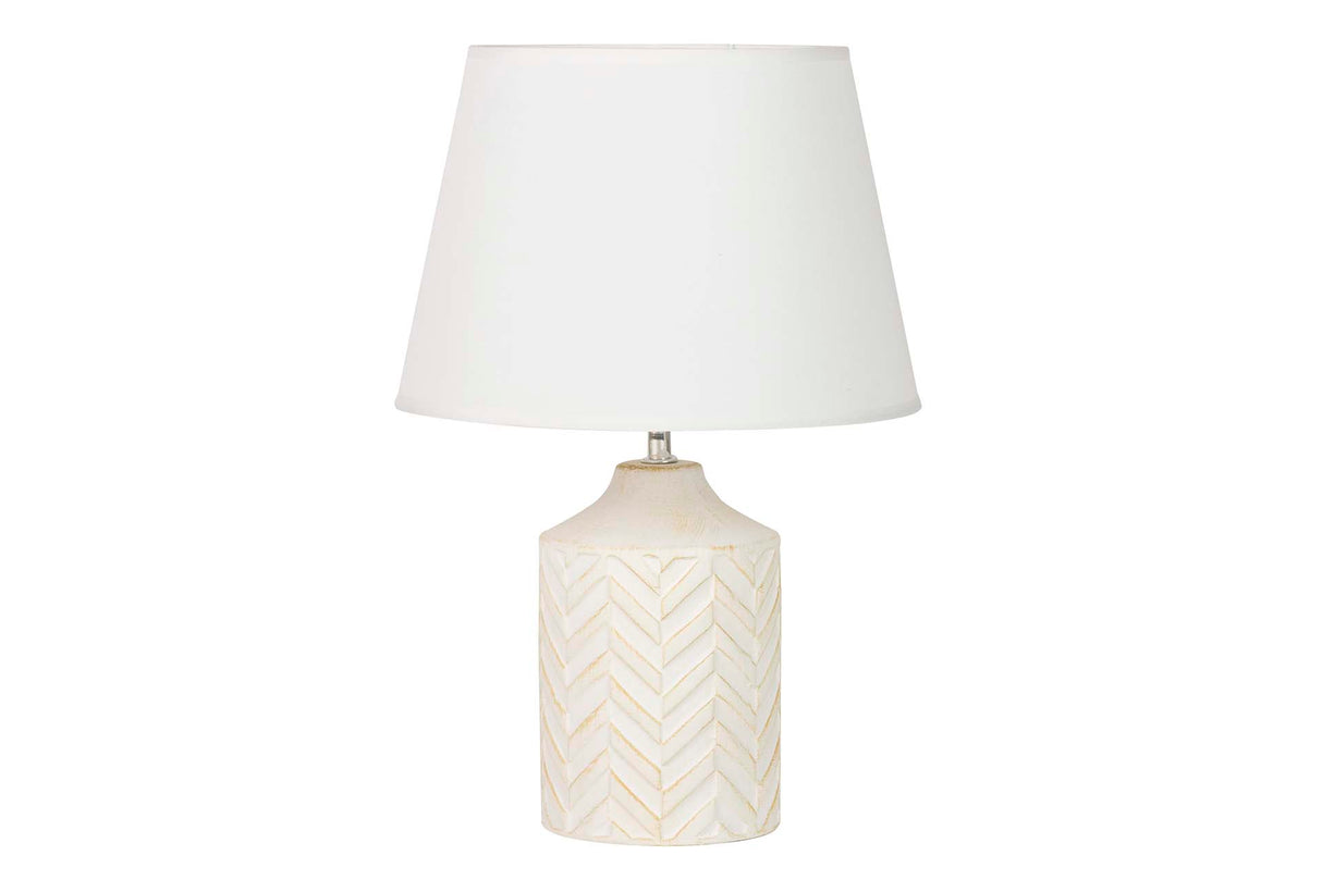 Beige 28x28x42 cm Keramikschreibtischlampe