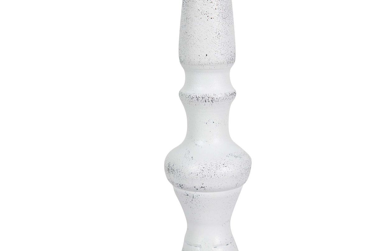 LAMPARA DE SOBREMESA METAL GRIS 23x23x49 CM