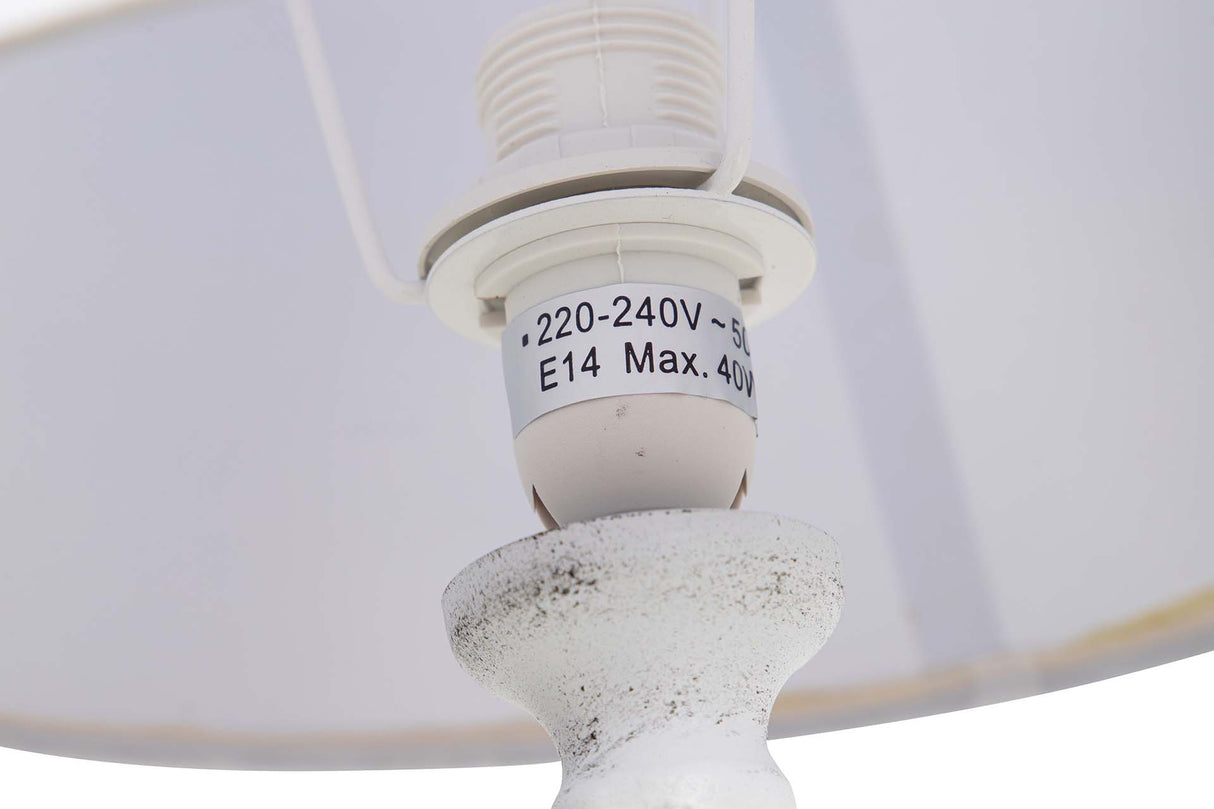 LAMPARA DE SOBREMESA METAL GRIS 23x23x49 CM