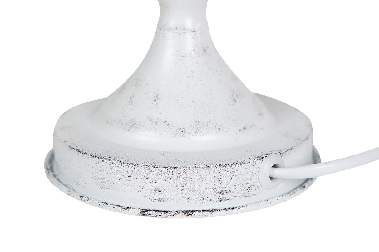 LAMPARA DE SOBREMESA METAL GRIS 23x23x49 CM