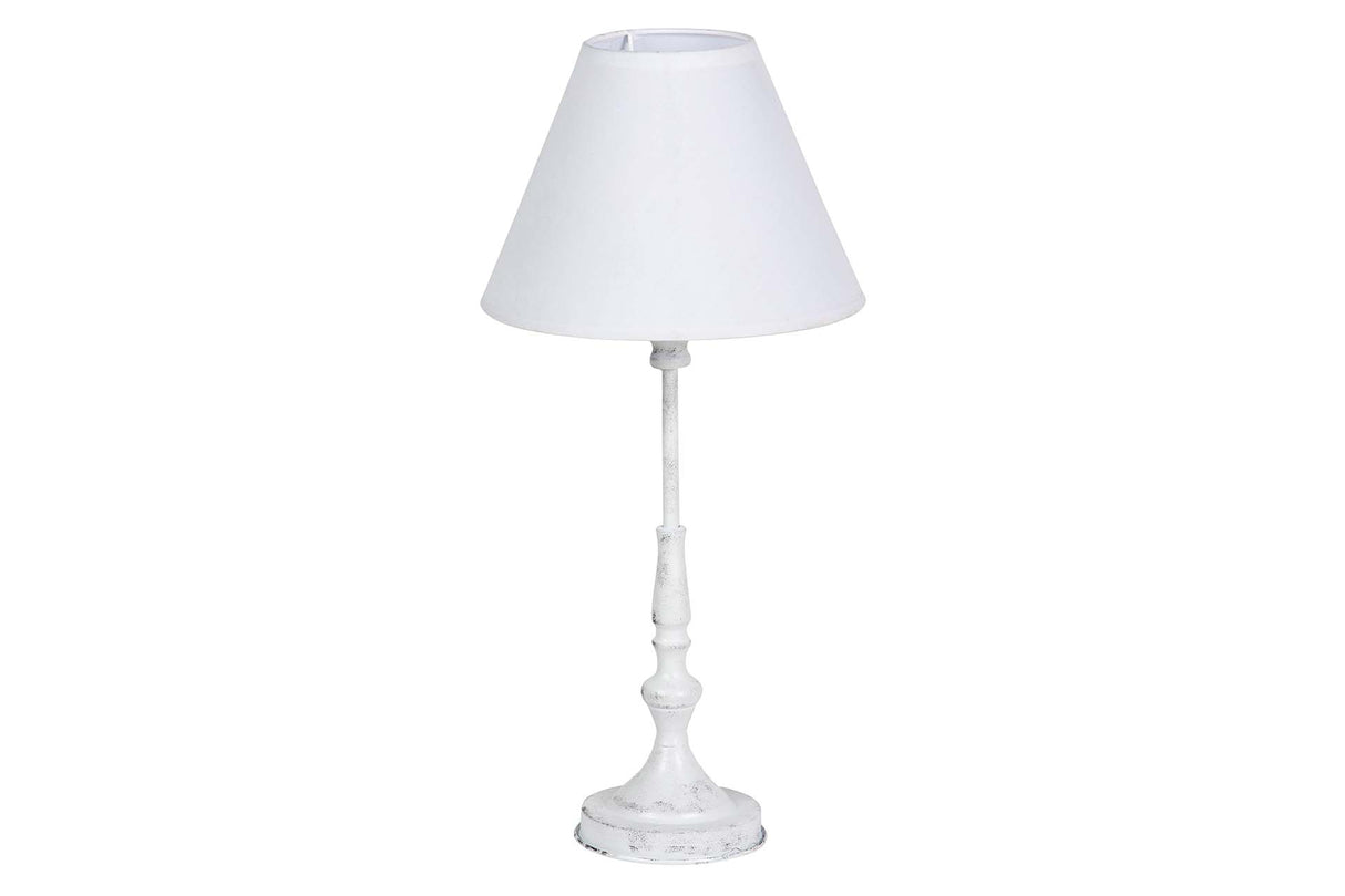 LAMPARA DE SOBREMESA METAL GRIS 23x23x49 CM