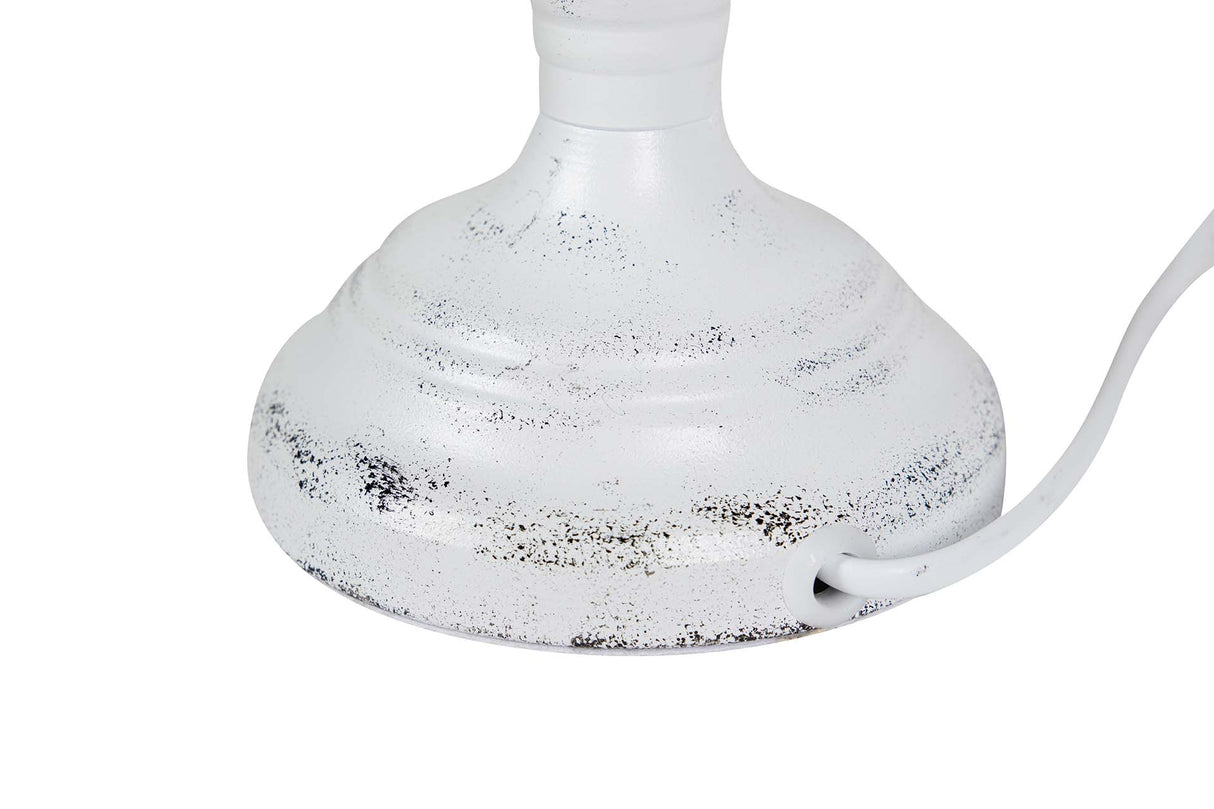 LAMPARA DE SOBREMESA METAL GRIS 23x23x49 CM