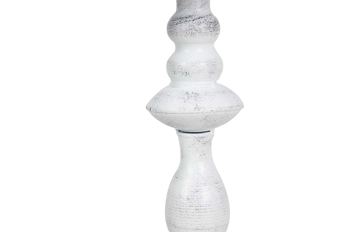 LAMPARA DE SOBREMESA METAL GRIS 23x23x50 CM