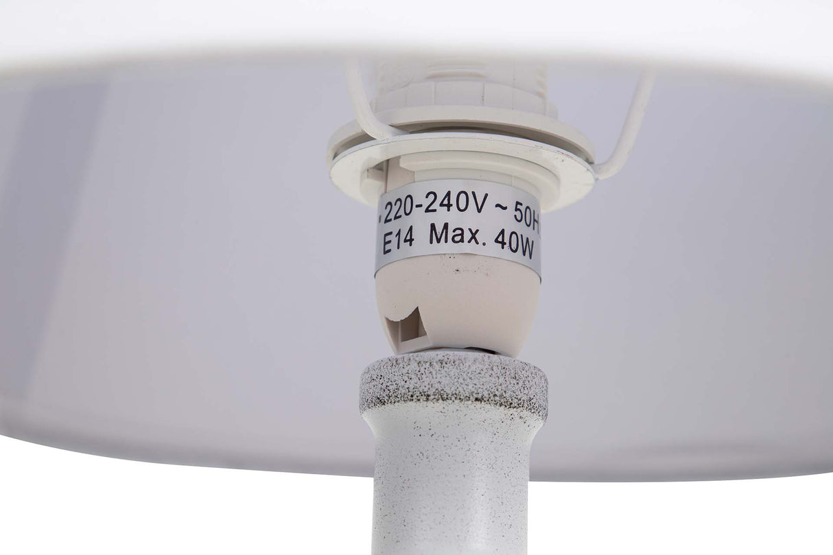 LAMPARA DE SOBREMESA METAL GRIS 23x23x55 CM