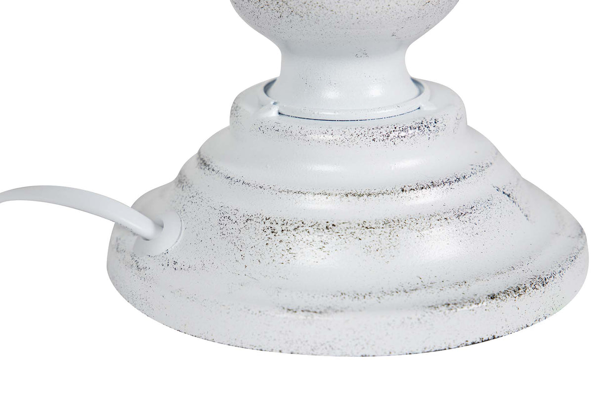 LAMPARA DE SOBREMESA METAL GRIS 23x23x53 CM