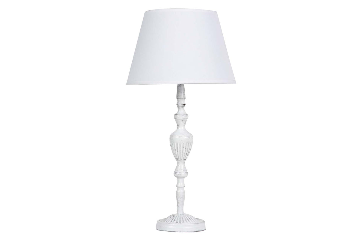 LAMPARA DE SOBREMESA METAL GRIS 28x28x57 CM