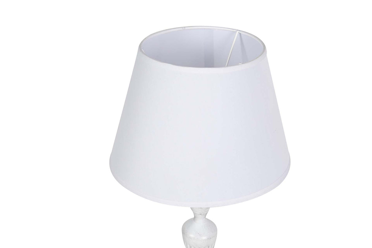 LAMPARA DE SOBREMESA METAL GRIS 28x28x57 CM