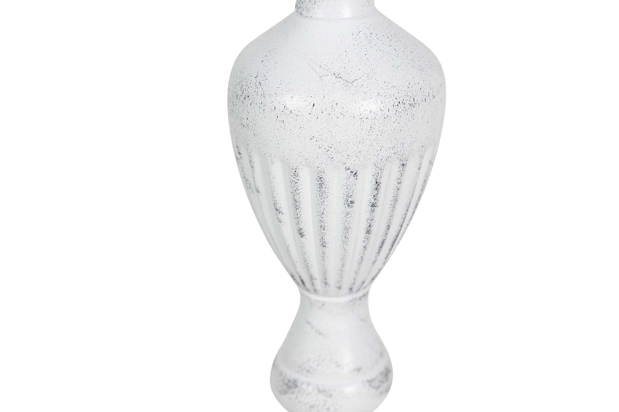 LAMPARA DE SOBREMESA METAL GRIS 28x28x57 CM