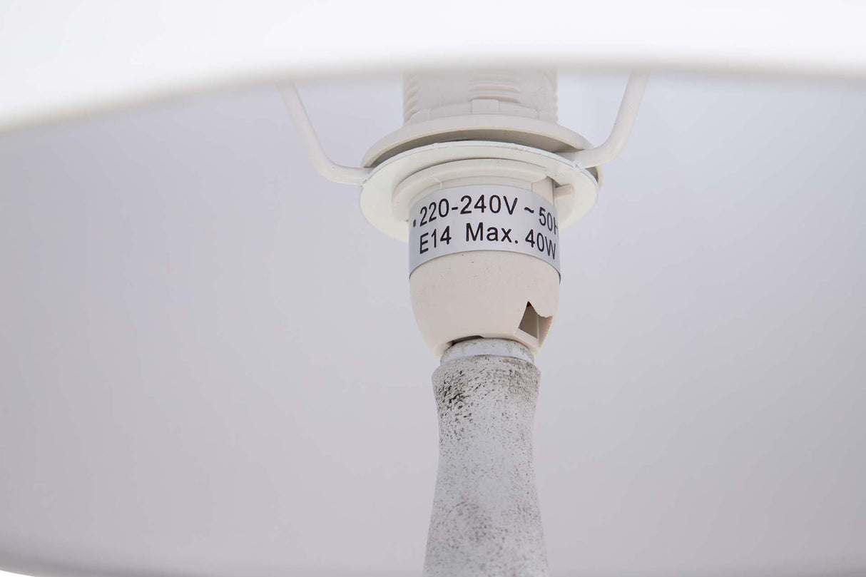 LAMPARA DE SOBREMESA METAL GRIS 28x28x57 CM