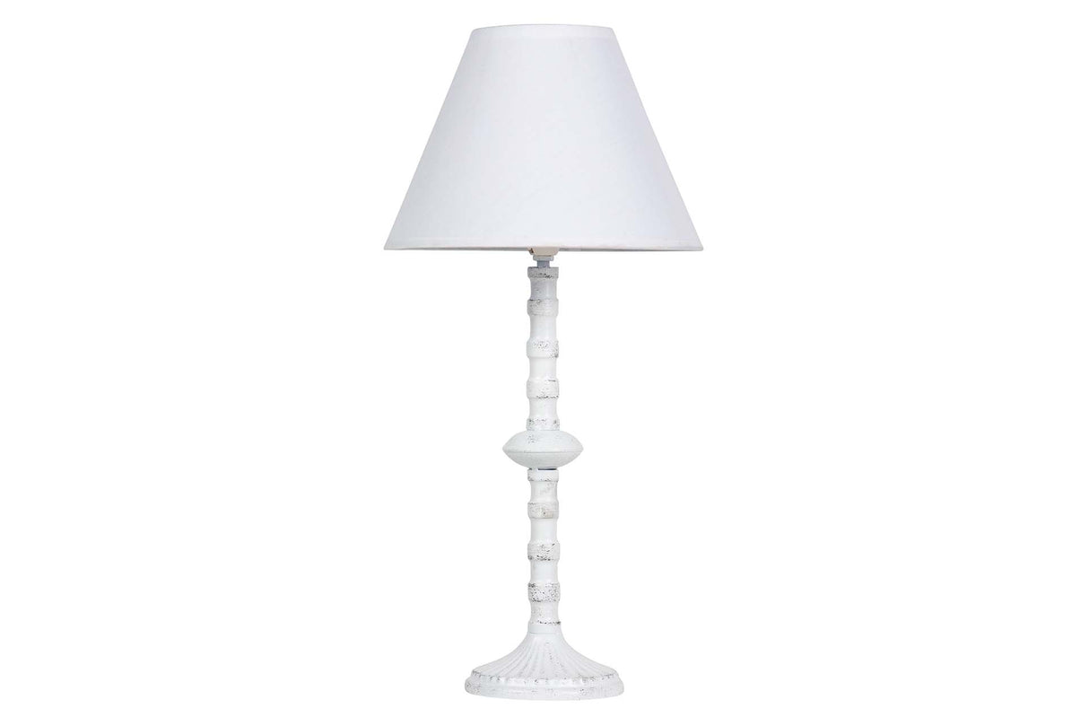 LAMPARA DE SOBREMESA METAL GRIS 23x23x48 CM