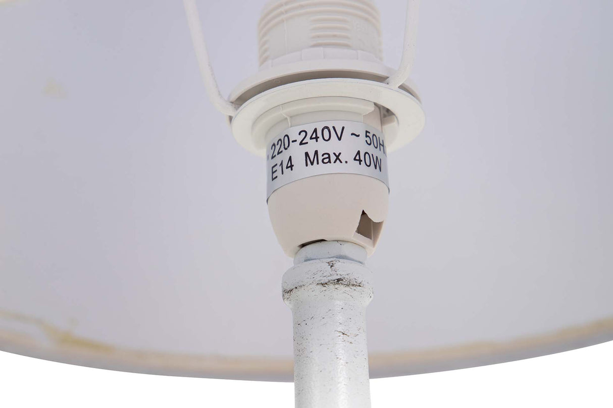 LAMPARA DE SOBREMESA METAL GRIS 23x23x49 CM