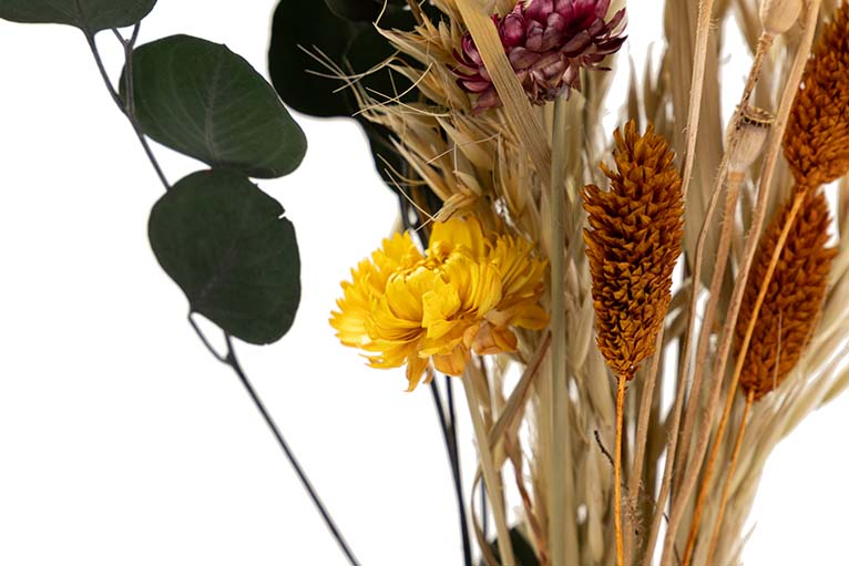 BOUQUET FLORES SILVERESTRES PRESERVADAS 26x15x43CM