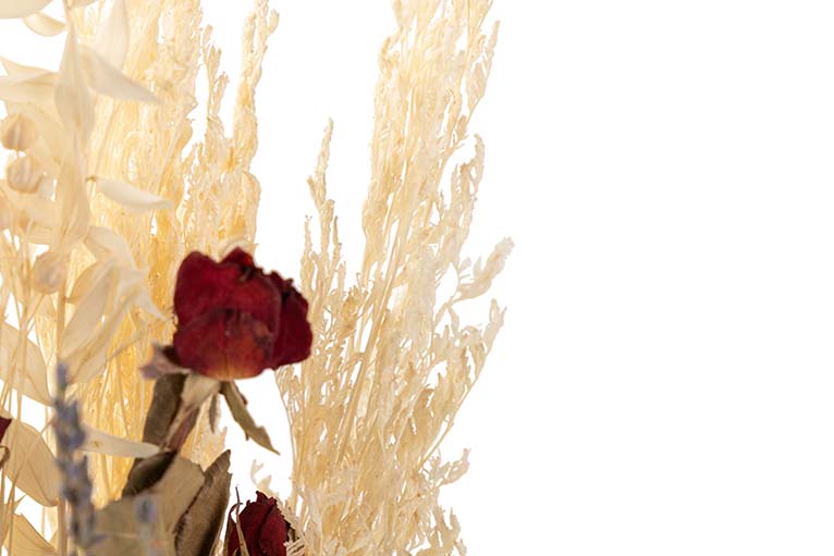 BOUQUET FLORES SILVERESTRES PRESERVADAS 26x15x43CM