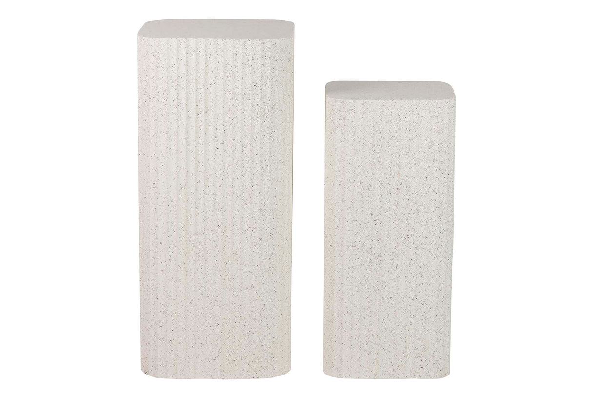 Définir 2 piédestaux MDF 36x36x81 31x31x66 cm