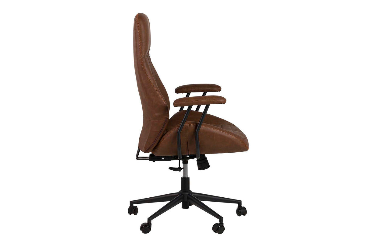 Einstellbarer Schreibtischstuhl Brown 71x65x112/120 cm