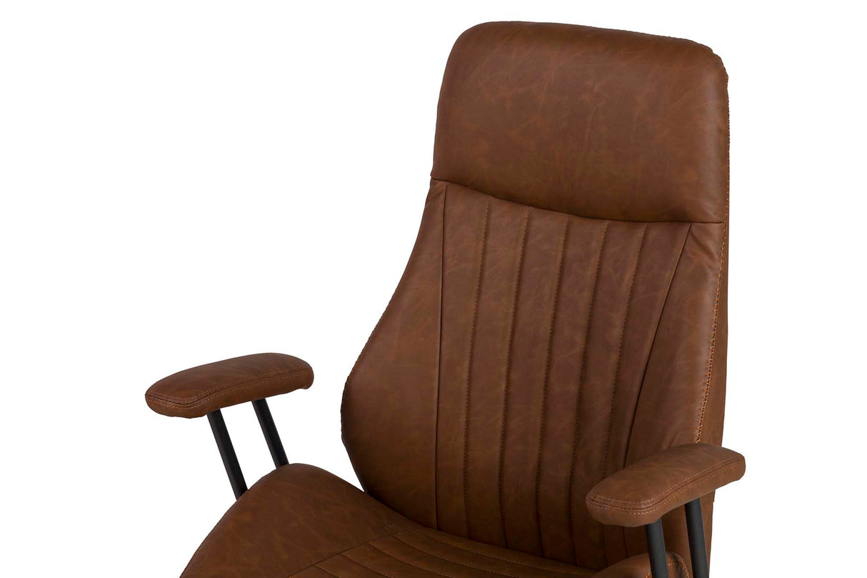 Einstellbarer Schreibtischstuhl Brown 71x65x112/120 cm