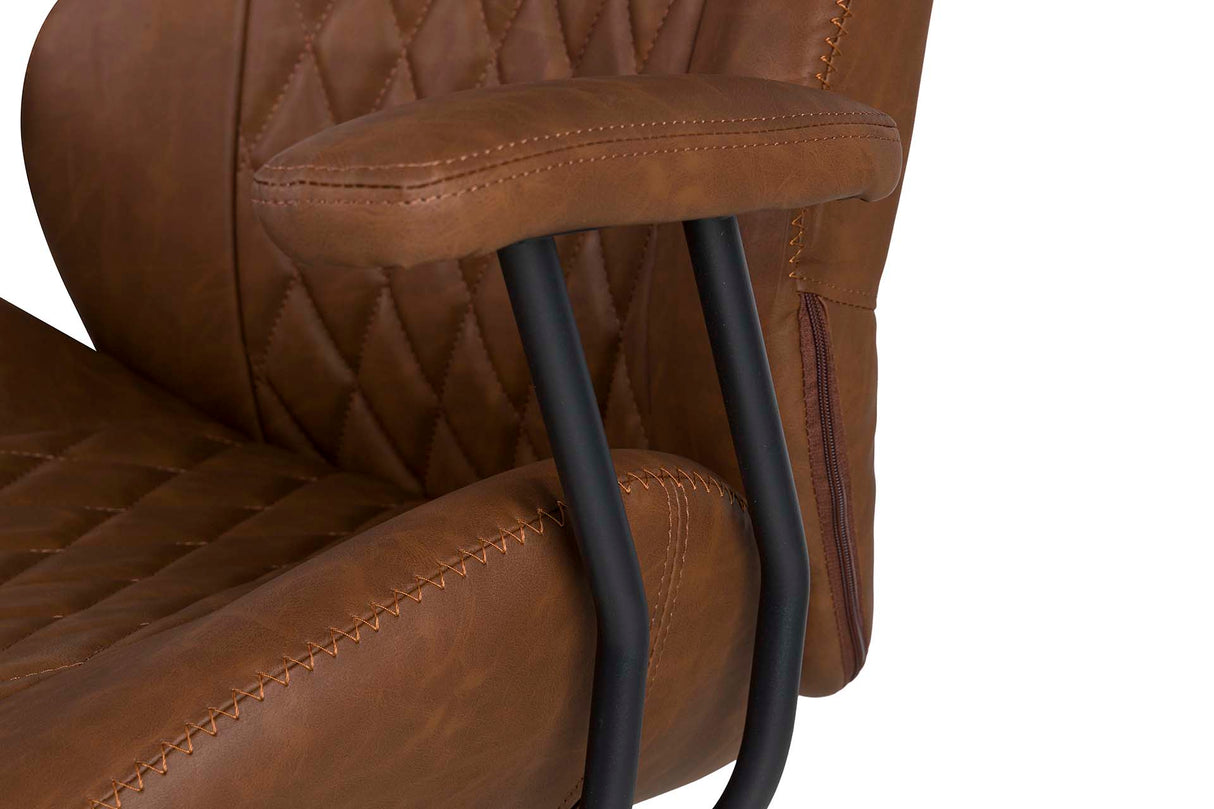 Einstellbarer Schreibtischstuhl Brown 71x65x112/120 cm