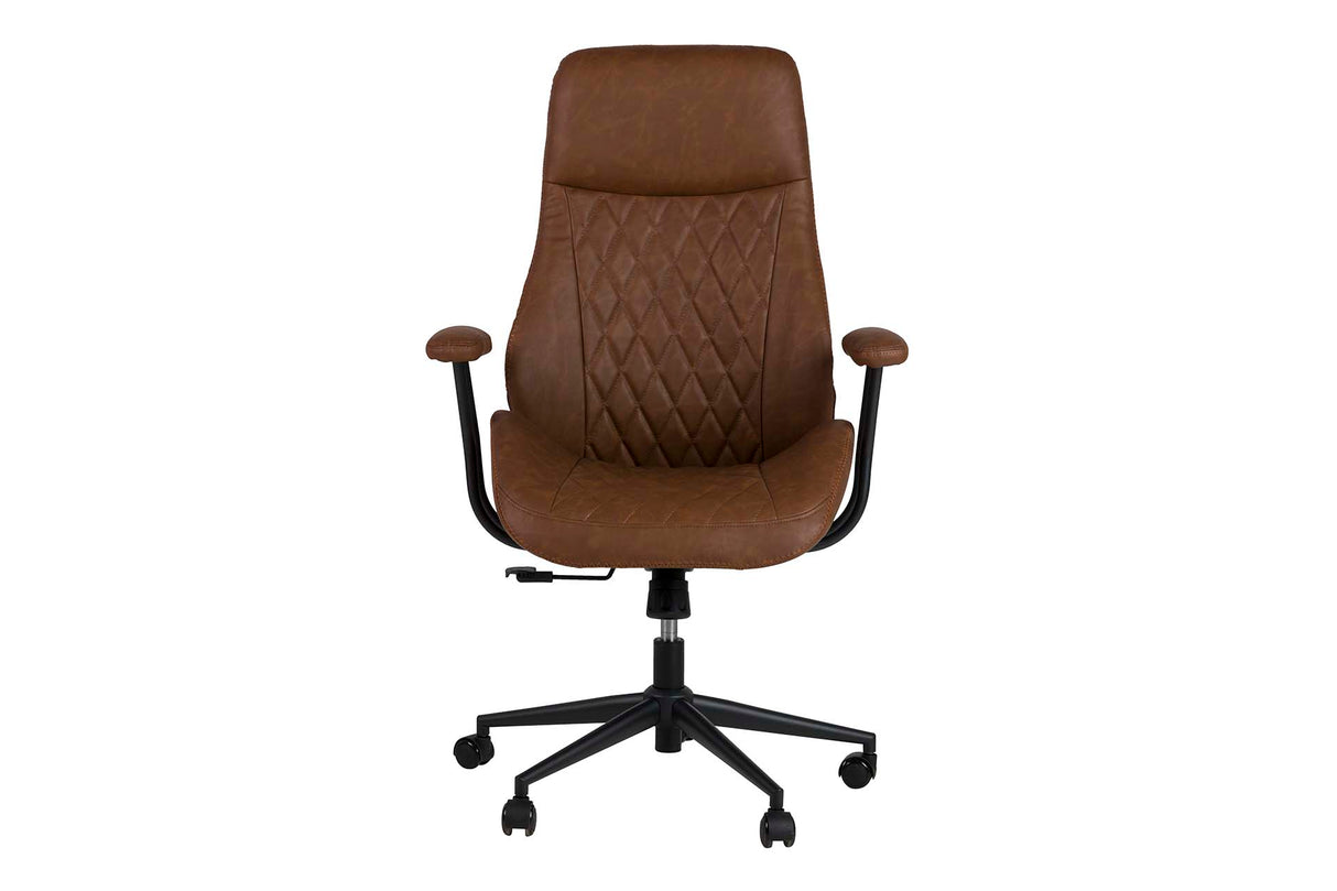 Einstellbarer Schreibtischstuhl Brown 71x65x112/120 cm
