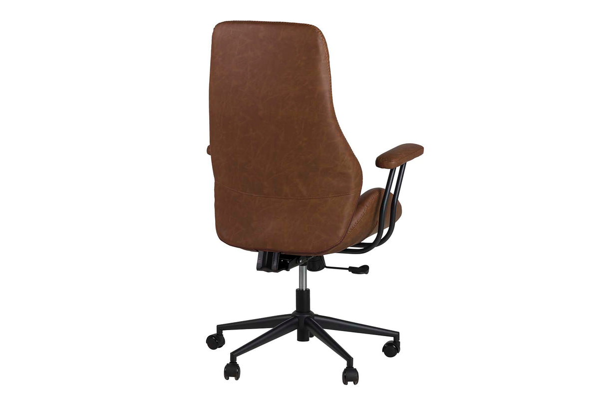 Einstellbarer Schreibtischstuhl Brown 71x65x112/120 cm