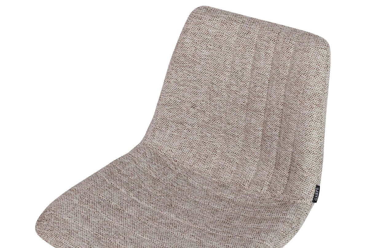 Cadeira de metal bege chenilla 48x56x80 cm