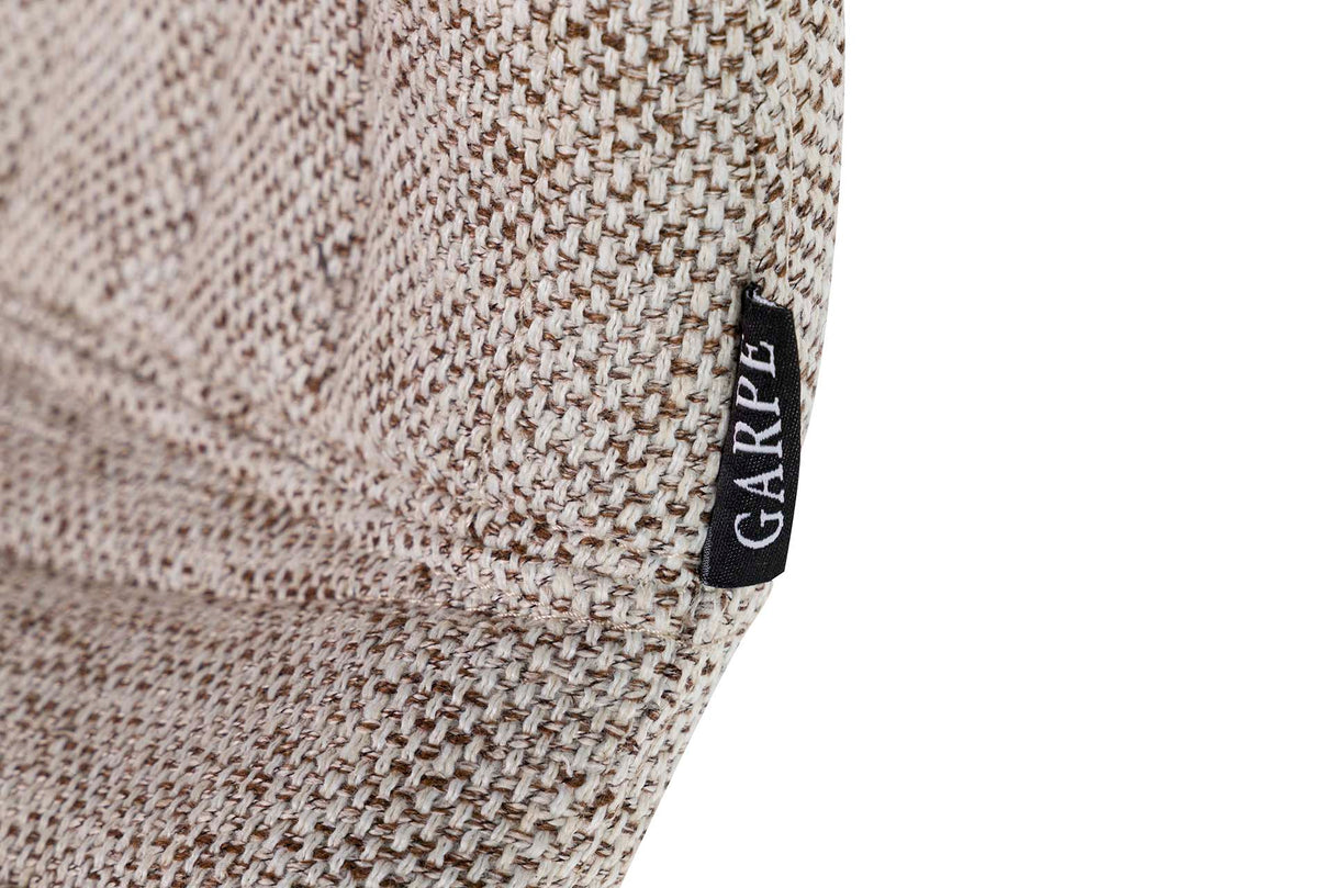 Cadeira de metal bege chenilla 48x56x80 cm