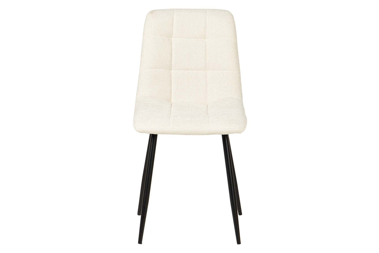 SILLA METAL POLIESTER BEIGE NEGRO 48x56x80 CM