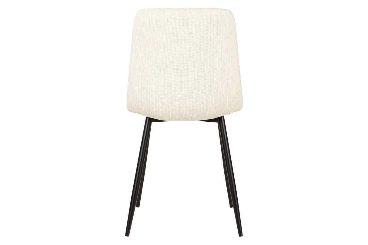 SILLA METAL POLIESTER BEIGE NEGRO 48x56x80 CM