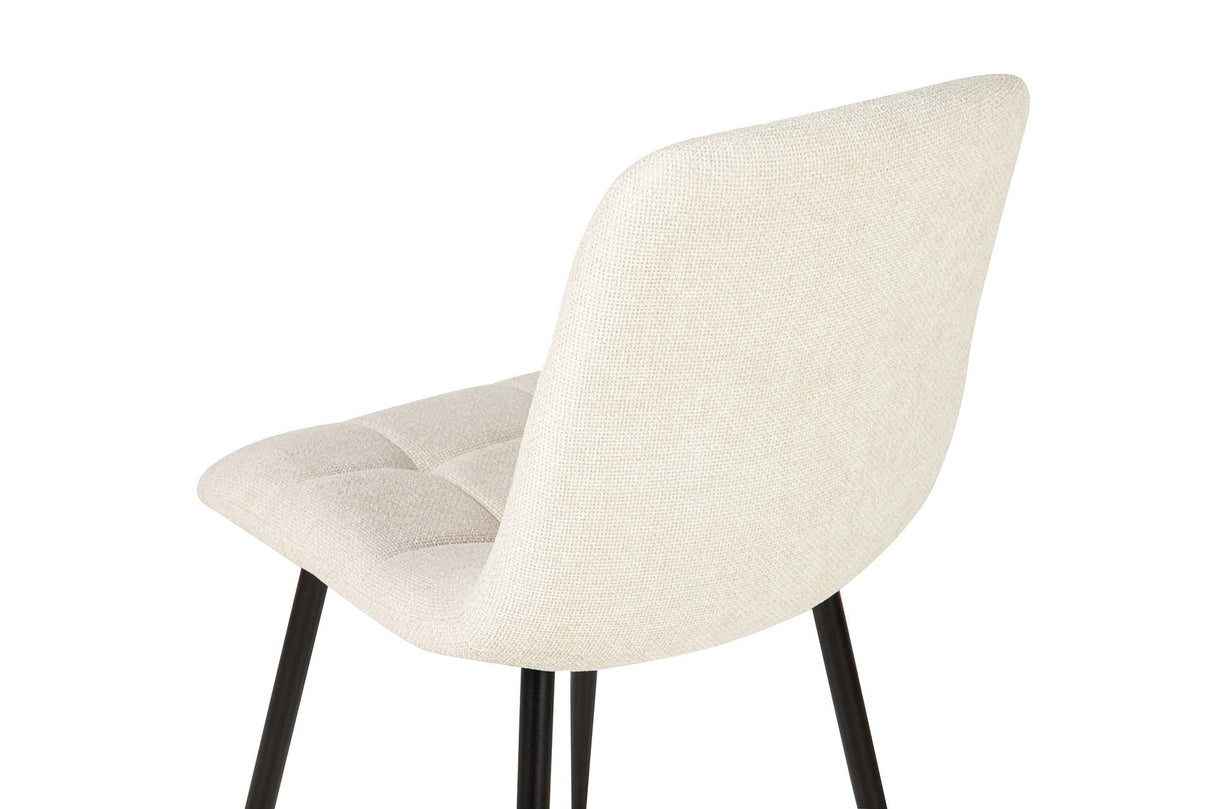 SILLA METAL POLIESTER BEIGE NEGRO 48x56x80 CM