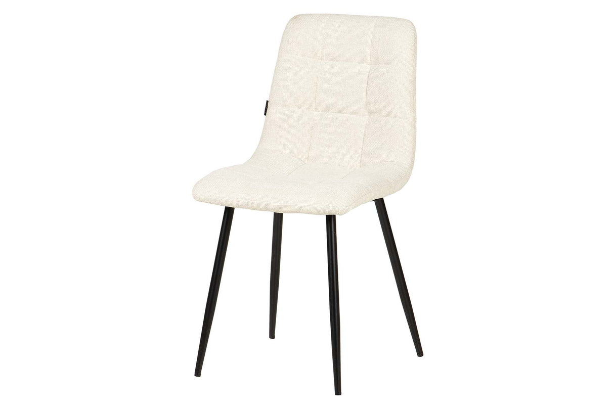 SILLA METAL POLIESTER BEIGE NEGRO 48x56x80 CM