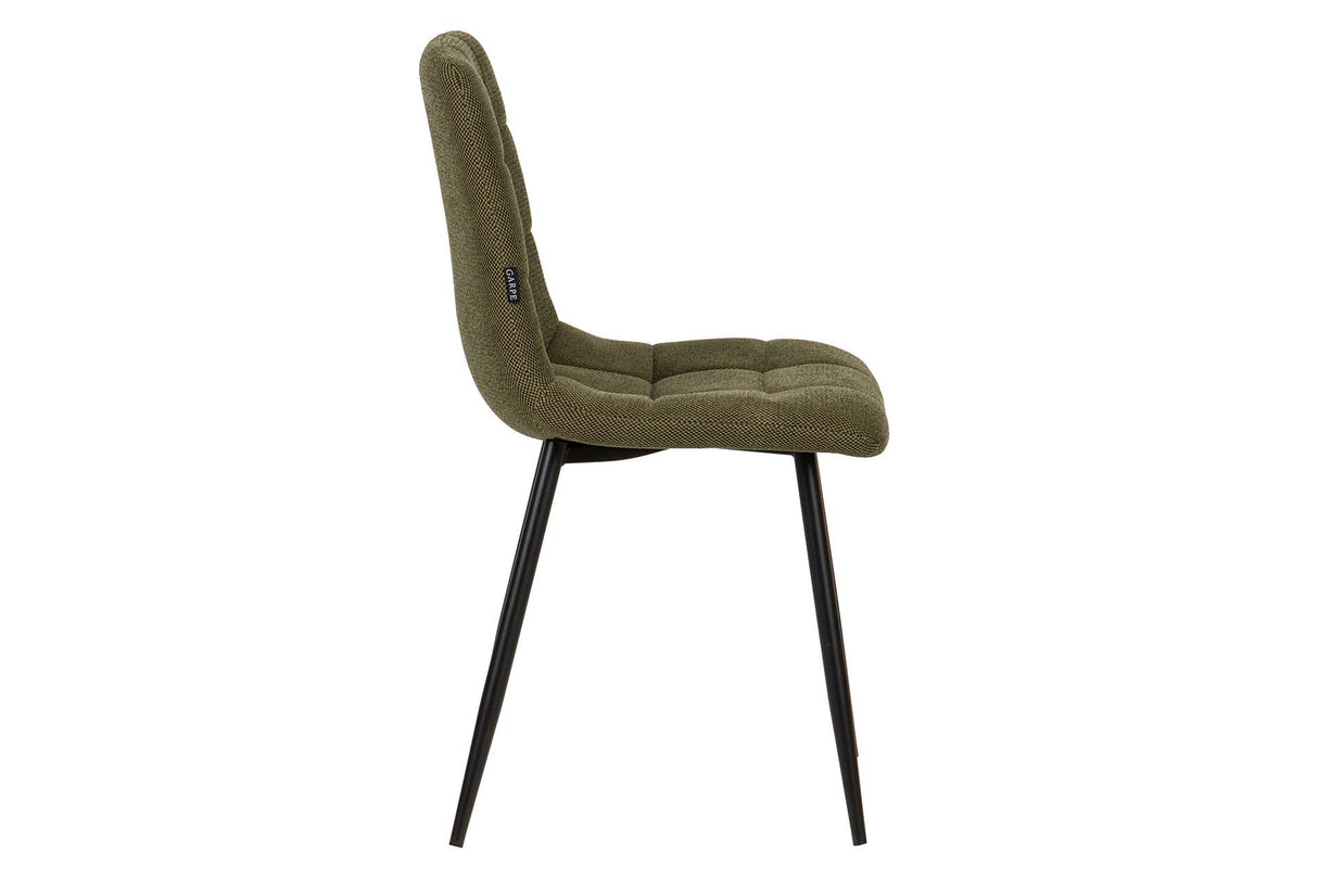 SILLA METAL POLIESTER VERDE NEGRO 48x56x80 CM