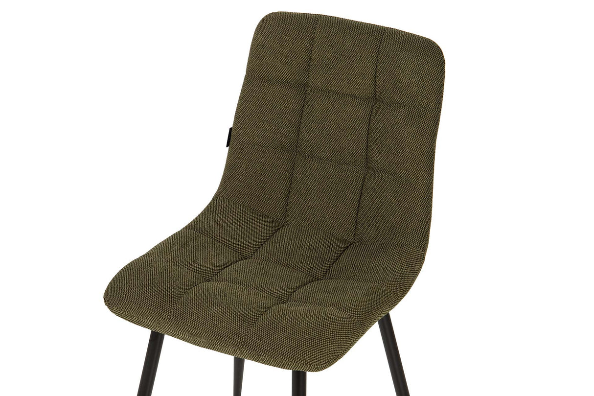 SILLA METAL POLIESTER VERDE NEGRO 48x56x80 CM