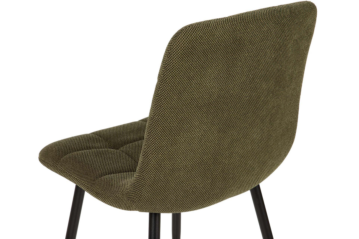 SILLA METAL POLIESTER VERDE NEGRO 48x56x80 CM