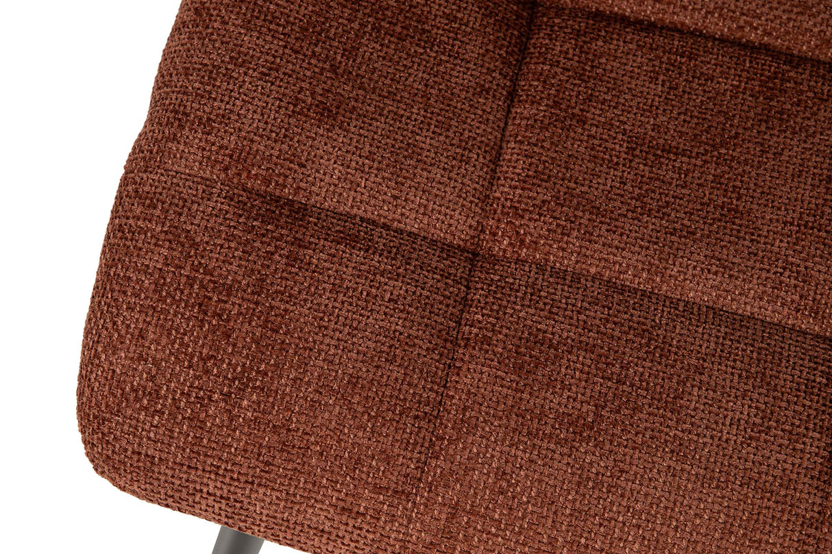 SILLA METAL POLIESTER GRANATE NEGRO 48x56x80 CM