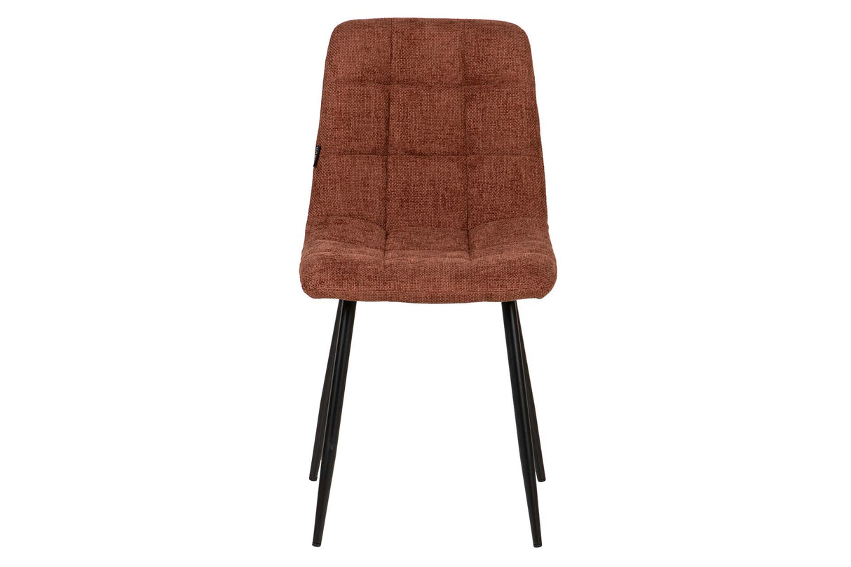 SILLA METAL POLIESTER GRANATE NEGRO 48x56x80 CM