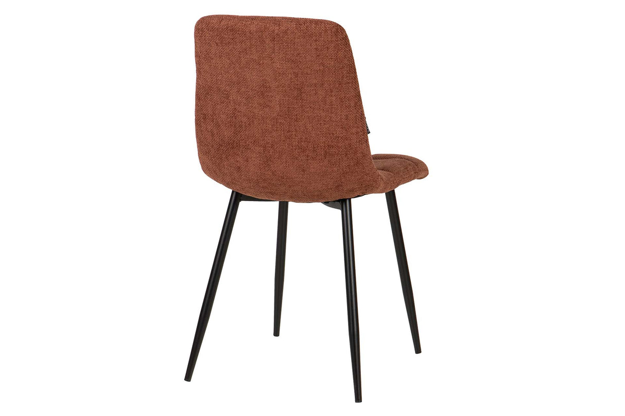 SILLA METAL POLIESTER GRANATE NEGRO 48x56x80 CM