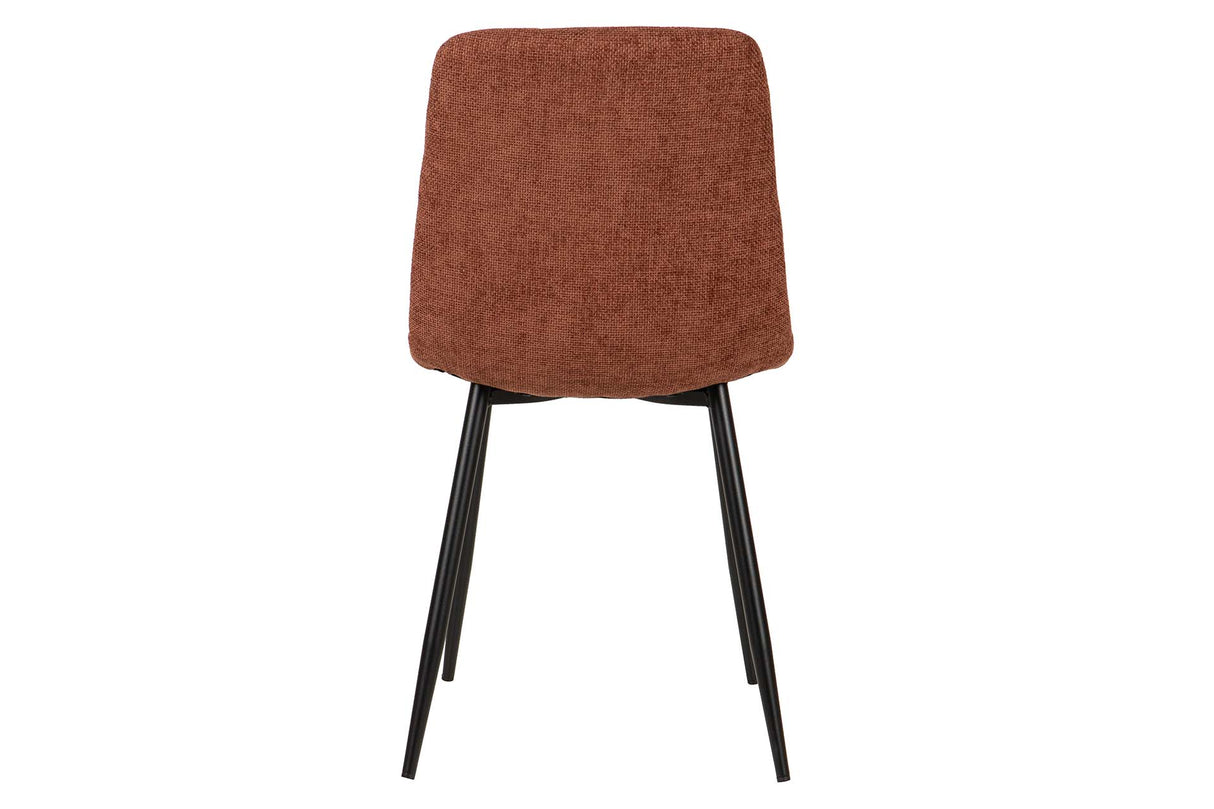 SILLA METAL POLIESTER GRANATE NEGRO 48x56x80 CM